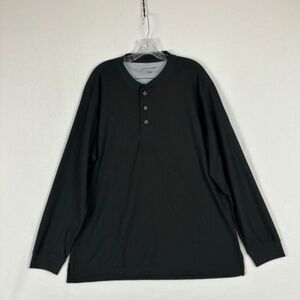 Preswick And Moore Black Comfort Tee Three Button Size L